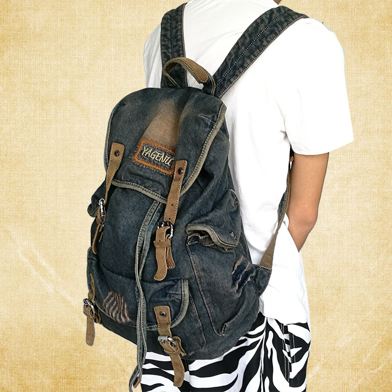 Canvas Backpack Casual - Retro torba na ramię z płótna